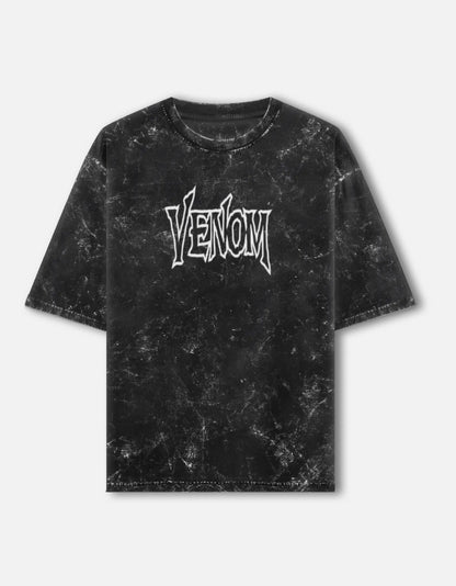Venom Vibe oversized streetwear t-shirt, acid-washed